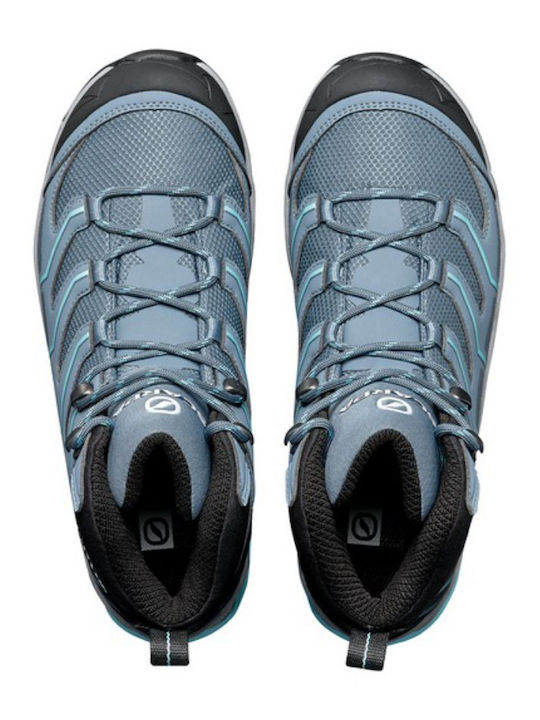 Scarpa Storm Gray Aqua Women's Hiking Shoes Waterproof with Gore-Tex Membrane