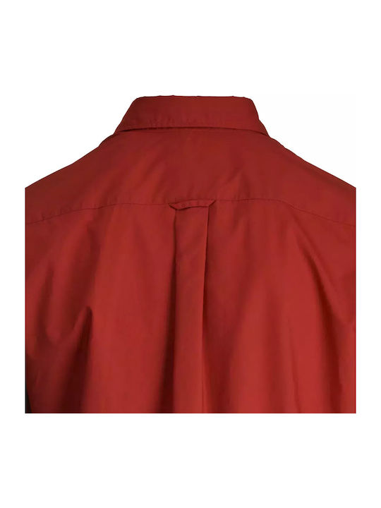 Long-sleeved Cotton Shirt Red