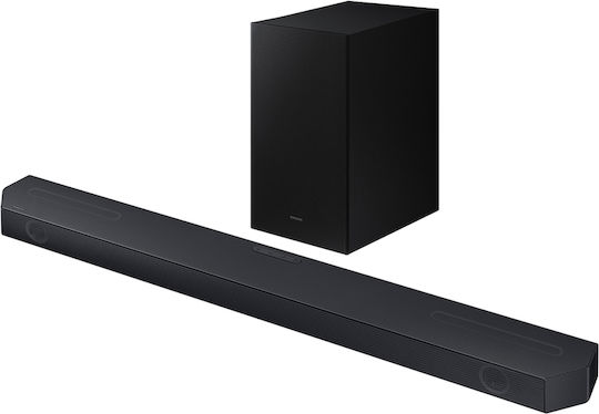 Samsung HW-Q600C Soundbar 3.1.2 Bluetooth, HDMI και Wi-Fi 360W με Ασύρματο Subwoofer και Τηλεχειριστήριο Μαύρο