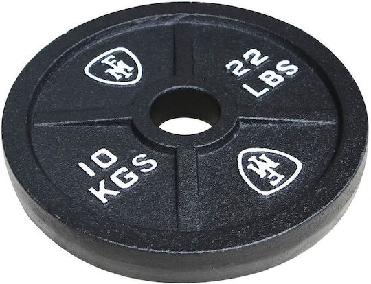 MegaFitness Δίσκος Ολυμπιακού Τύπου Μεταλλικός 1 x 10kg Φ50mm