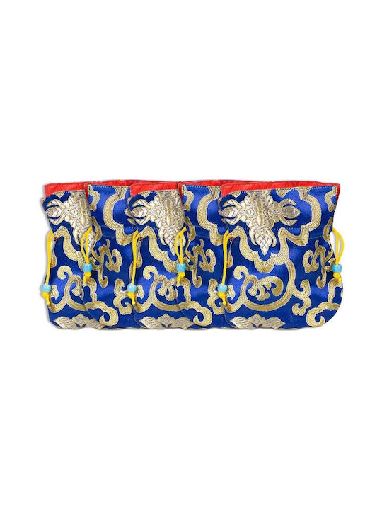 Handmade Mosaic Bag Lotus Brocade Pouch for Mala 14x10cm