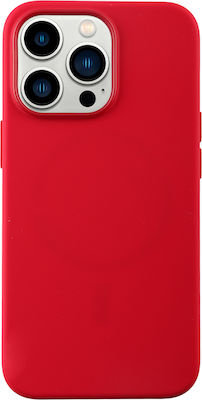 Idol 1991 Velvet Magsafe Silicone Back Cover Red (iPhone 14 Pro Max)