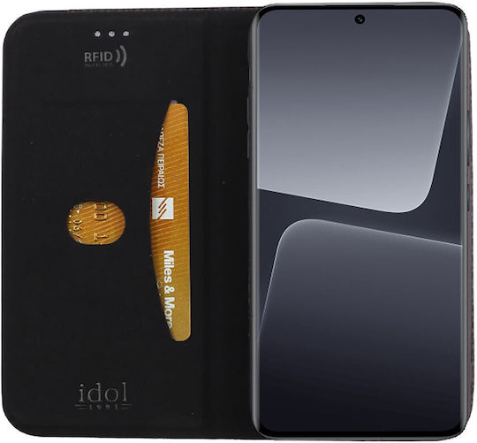 Idol 1991 Anti-rfid Buchen Sie Synthetisches Leder Schwarz (Xiaomi 13 Lite)