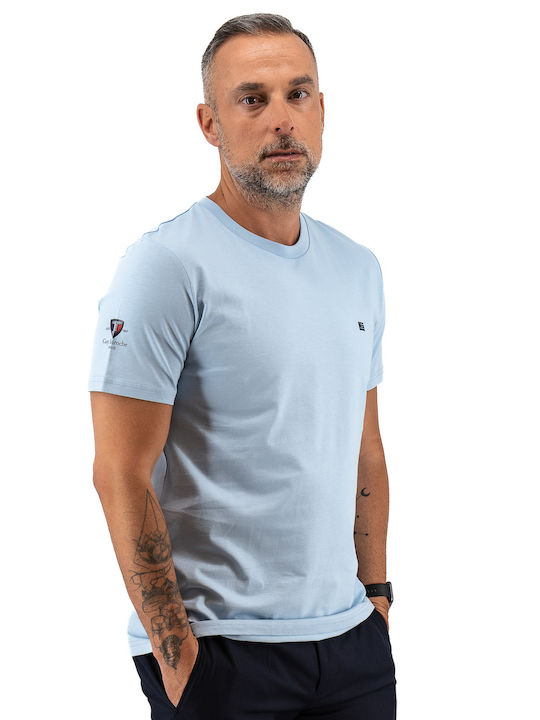 Guy Laroche T-shirt Bărbătesc cu Mânecă Scurtă Albastru deschis