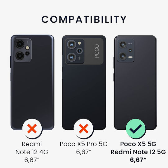 KWmobile TPU Bumper Back Cover Lemn Maro (Redmi Note 12 5G)