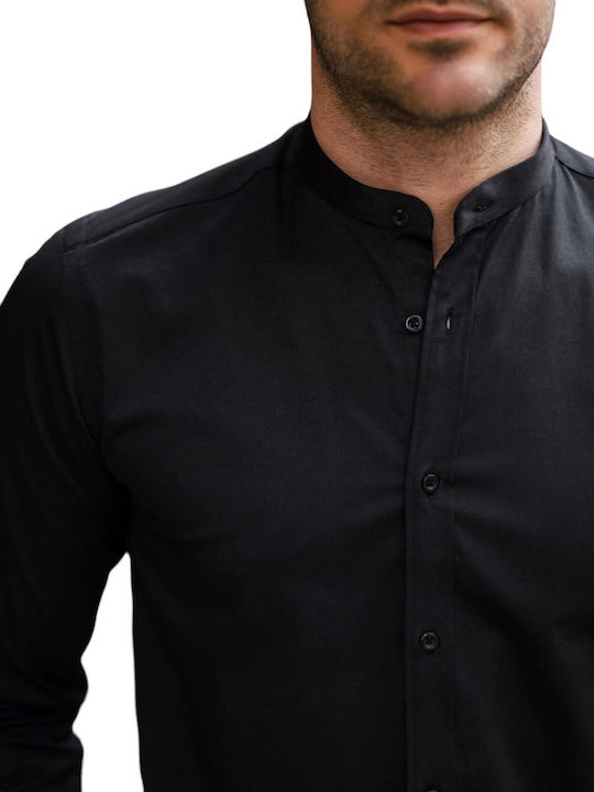 SHIRT MAO BEN TAILOR-BLACK