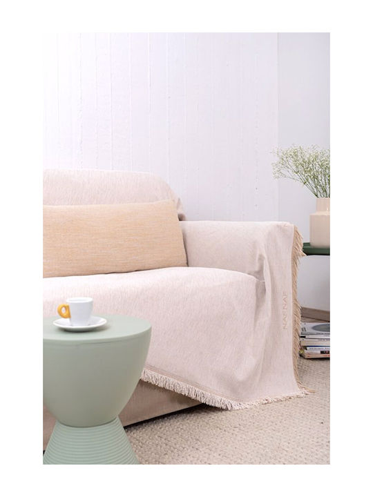 Naf Naf 358-90 Ριχτάρι Τετραθέσιου Καναπέ Chenille 180x350εκ. Ecru