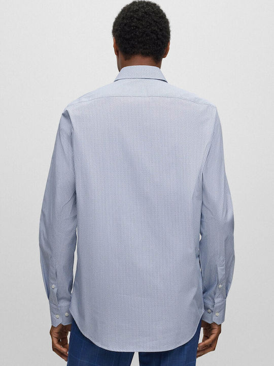 Long-sleeved Cotton Shirt Light Blue