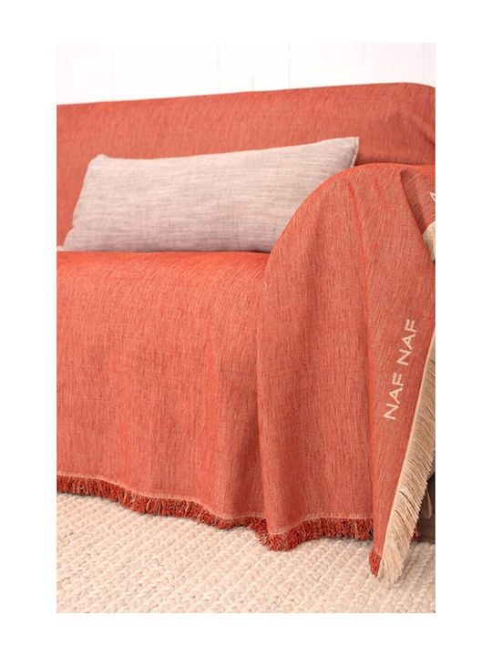 Naf Naf Four-Seater Sofa Throw Chenille 180x350cm Terra