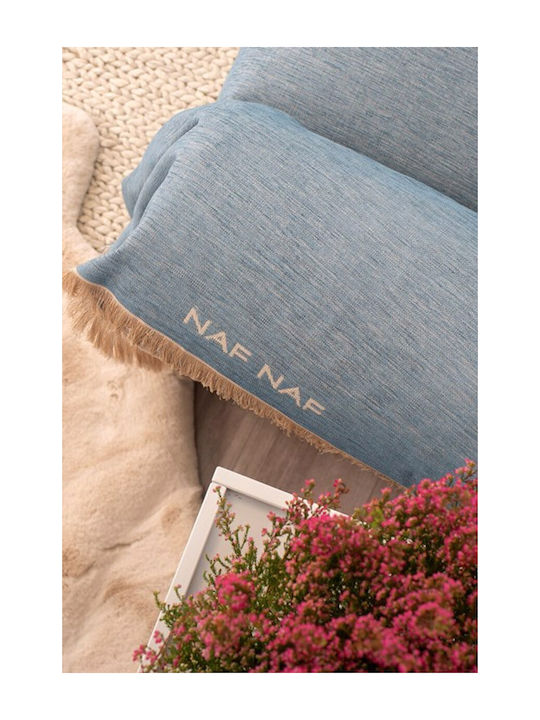Naf Naf 358-154 Three-Seater Sofa Throw Chenille 180x300cm Denim