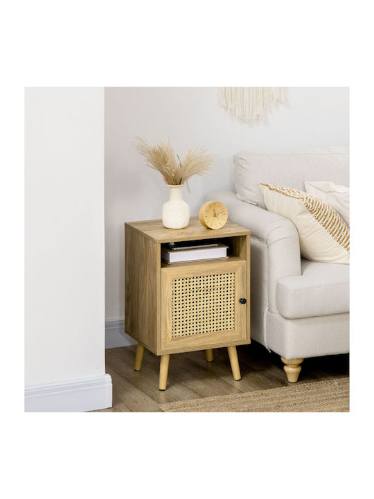 Wooden Beige Bedside Tables 2 Pieces 39x35x60cm