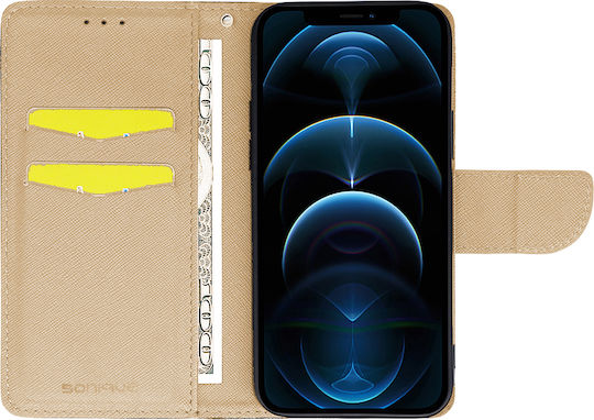 Sonique Trend Buchen Sie Synthetisches Leder / Silikon Schwarz (Galaxy A32 4G)
