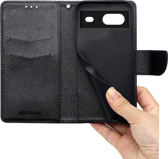 Sonique Trend Buchen Sie Synthetisches Leder / Silikon Schwarz (Google Pixel 7)