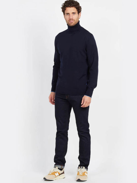 Scotch & Soda Men's Long Sleeve Sweater Turtleneck Navy Blue