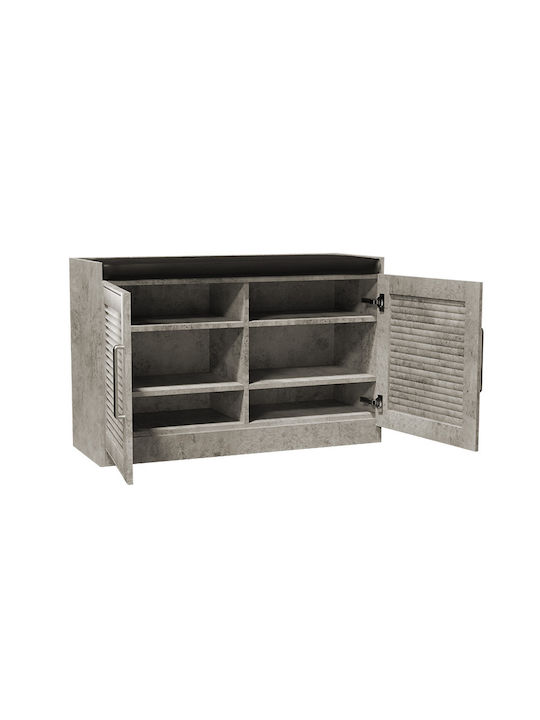 Crispy Wooden Shoe Organizer with 3 Shelves Carbon 94x34.5x60cm
