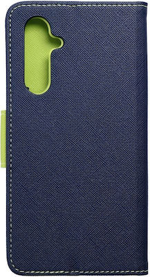 Fancy Synthetic Leather Wallet Navy Blue (Galaxy A54)