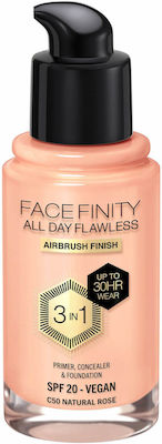 Max Factor Facefinity All Day Flawless Flüssiges Make-up LSF20 C50 Natural Rose 30ml