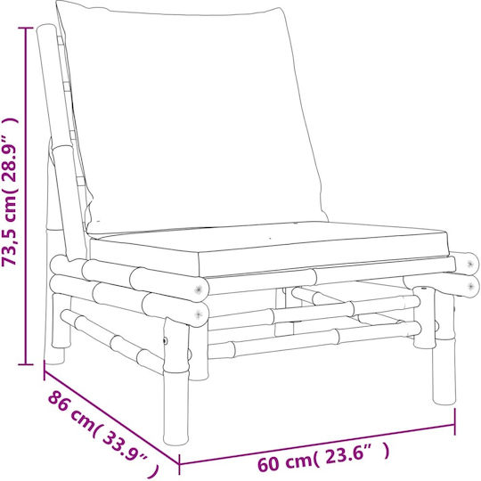 Garden & Outdoor Furniture Sets Living Room Set Pieces White Cream with Pillows