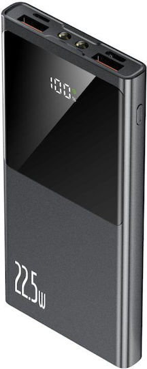Tech-Protect PB12 Power Bank 10000mAh 22.5W με 2 Θύρες USB-A και Θύρα USB-C Power Delivery / Quick Charge 3.0 Γκρι