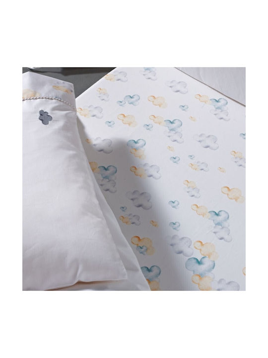 Kentia Safari Baby Sheets Set Crib Cotton Satin Beige 120x170cm 3pcs