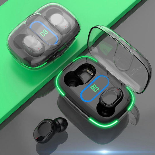 KLGO HK-90BL In-ear Bluetooth Handsfree Ακουστικά με Αντοχή στον Ιδρώτα και Θήκη Φόρτισης Μαύρα