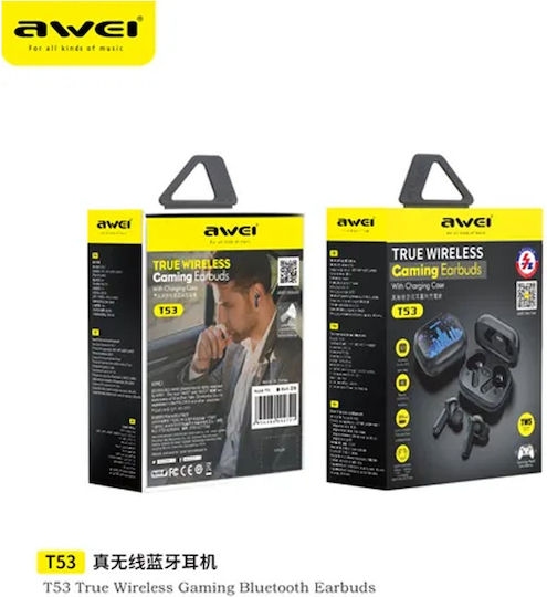 Awei T53 In-ear Bluetooth Handsfree Earphones with Charging Case Black