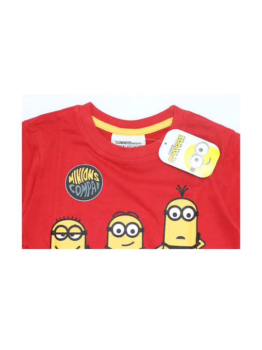 Minions Short Sleeve T-shirt for boys (MIN 52 02 721 red) red