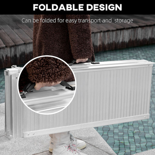 HomCom Anti-Slip Aluminum Ramp 183x72x5cm 713-003V00SR