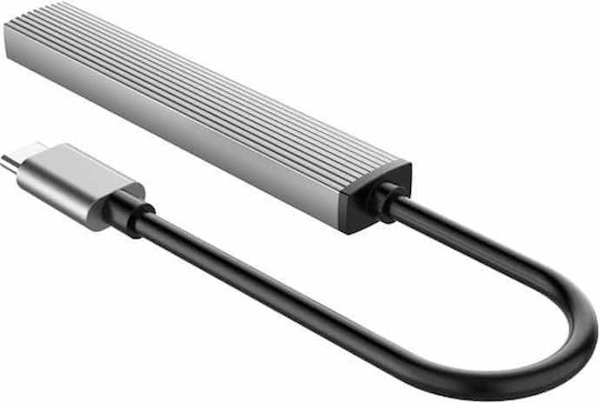 Orico USB Хъб 3 Порта USB 3.0 с USB-C Сив