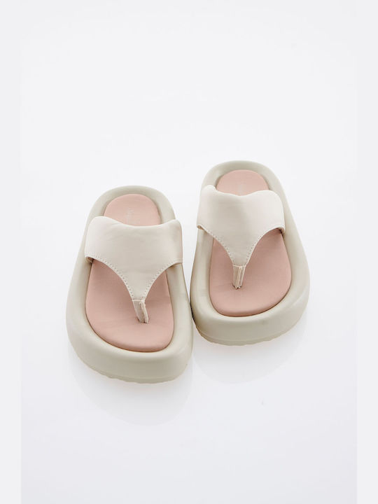 SugarFree Women's Platform Sandals White