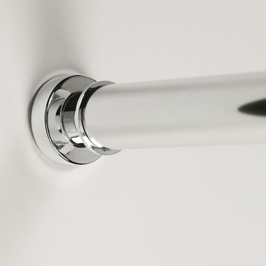 Sealskin Telescopic Straight Shower Curtain Rod Aluminium Chrome Ø28mm 80-130cm