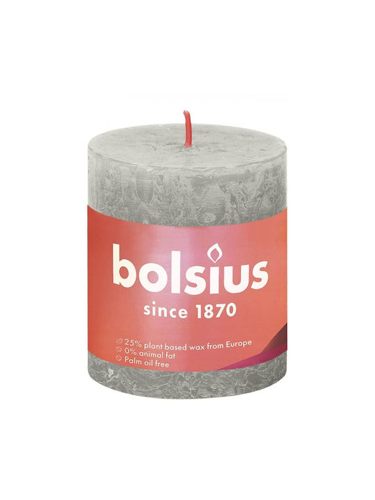 Bolsius Decorative Candle Gray 4pcs