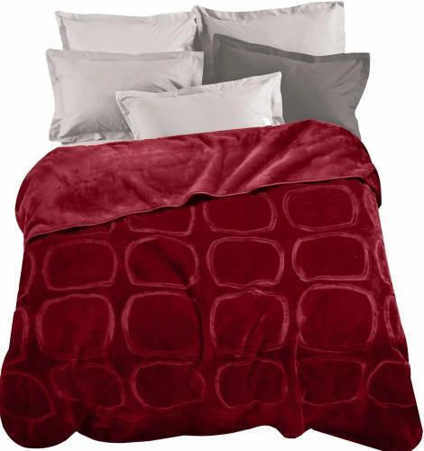 Linea Home Carre Silk Touch Single 160x220cm Burgundy