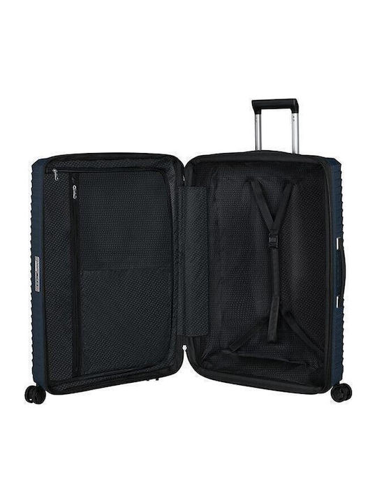 Samsonite Upscape Medium Hard Blue Nights Suitcase with 4 Wheels Height 68cm