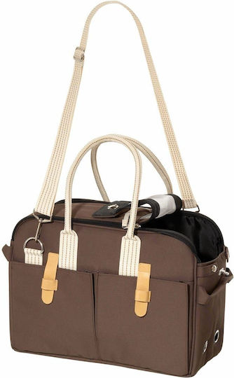 vidaXL Dog/Cat Carrying Brown Shoulder Bag L52xW25xH35cm