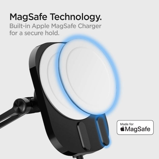 Spigen Onetap Pro 3 Suport Auto pentru Telefon cu magnet și Încărcare Wireless MagSafe Neagră