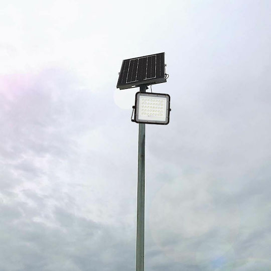 V-TAC Στεγανός Ηλιακός Προβολέας LED 10W Ψυχρό Λευκό 6400K με Τηλεχειριστήριο IP65