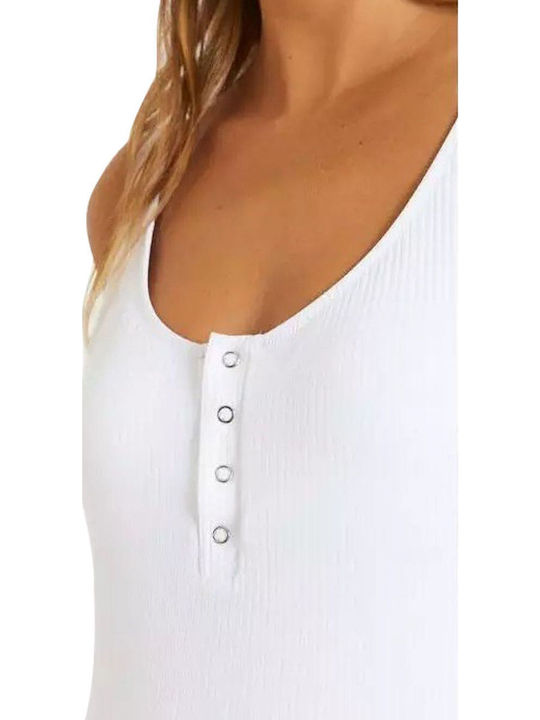 Snap Sunrib Costum De Baie Întreg Alb