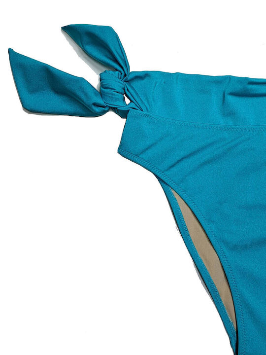 Bikini Slip Ψηλόμεσο Τιρκουάζ