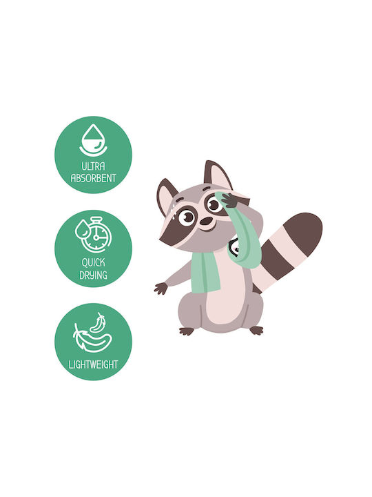 Legami Milano Panda Gym Towel Microfiber Green 80x45cm