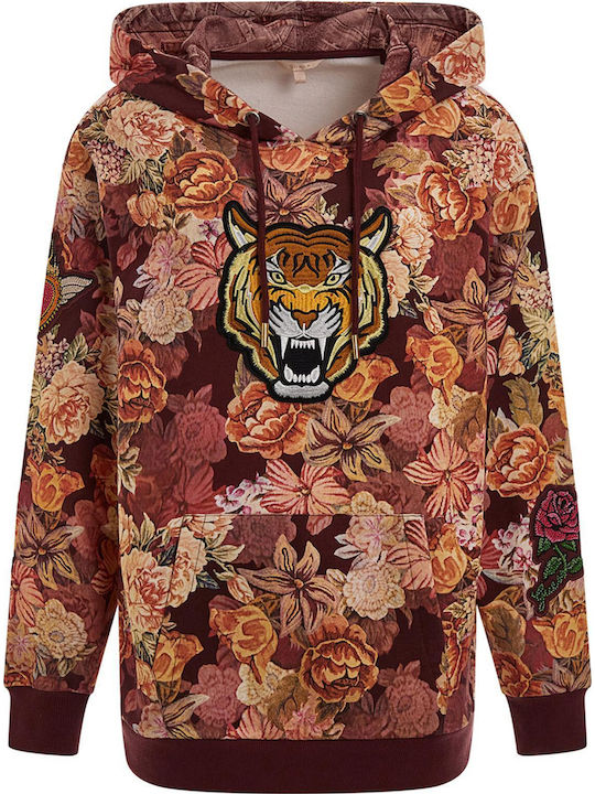 Damen Sweatshirt Kapuzen Mehrfarbig