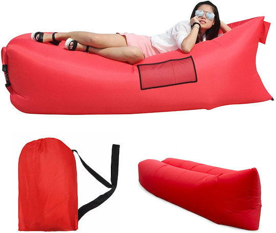 Inflatable Beach Mattress Red