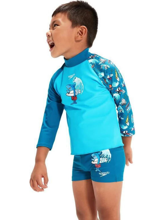 Speedo Kids Swimwear Long Sleeve Shirt Turquoise