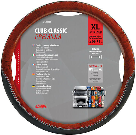 Lampa Κάλυμμα Τιμονιού Αυτοκινήτου Club Classic με Διάμετρο 49-51εκ. Συνθετικό Πολύχρωμο