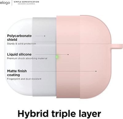 Elago Hülle Silikon mit Haken Lovely Pink für Apple AirPods Pro 2