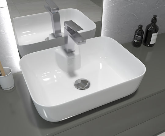 Soncera SOFIA Deasupra Blatului Chiuvetă Porțelan 50x36.5x14.5cm Alb