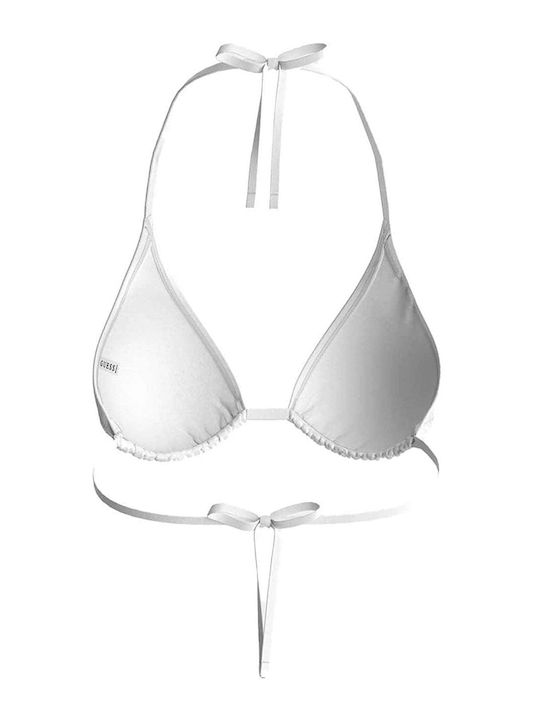 Guess Triangle Bikini Top White