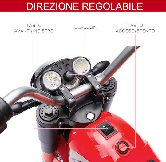 Kids Motorbike Licensed Rechargeable Battery 6v Speed; Electric 6 Volt Red