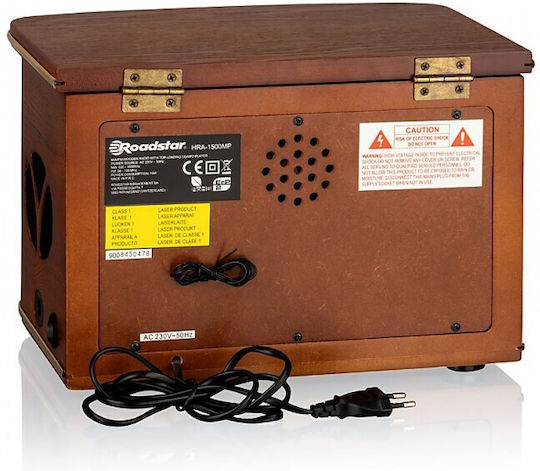 Roadstar Ηχοσύστημα 2.0 HRA-1500UEMP 1-32-1505 40W με CD Player και WiFi Wood