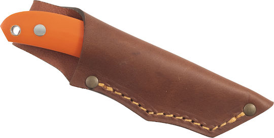 Casstrom Safari Mini Hunter Stabilised G10 Μαχαίρι Πορτοκαλί σε Δερμάτινη Θήκη